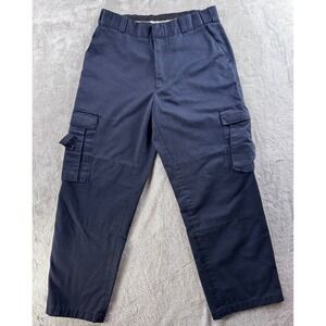 TactSquad Mens‎ Workwear Rugged Utility Cargo Pants Size 34 Navy Blue Tactical